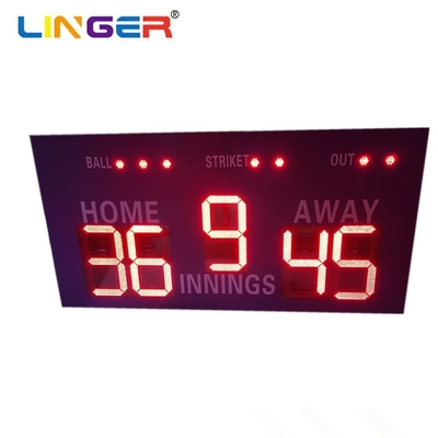 Quadro de pontuação de beisebol digital LED de alta durabilidade com fácil instalação