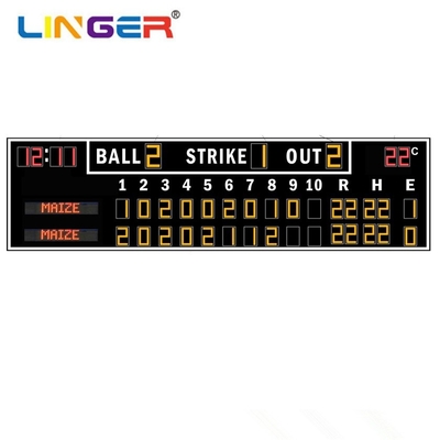 Quadro de resultado de segmentos de LED de alta resolução de beisebol com alta taxa de atualização