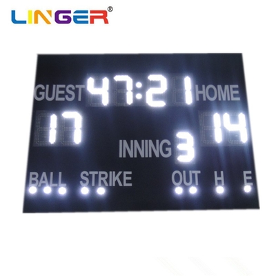 Control Wireless LED Display Baseball Quadro de pontuação com fácil instalação e vermelho / amarelo