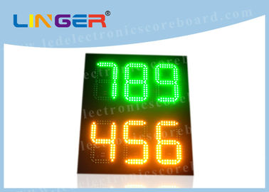 888 12inch conduziram o sinal do preço de gás, cor conduzida do âmbar do verde dos sinais do preço do posto de gasolina