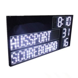 O placar eletrônico alto do futebol do brilho AFL conduziu o placar do grilo com nome conduzido da equipe