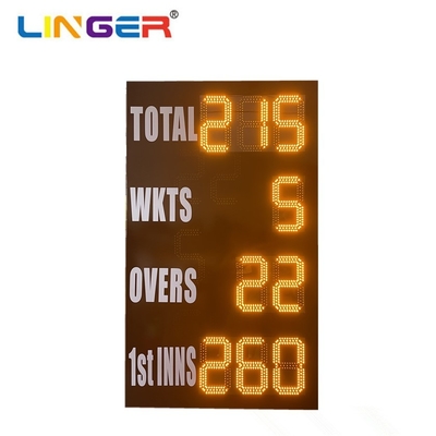 Quadro de pontuação de críquete digital LED com alto brilho e visualização de grande ângulo