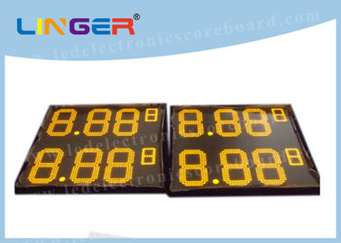 2 linhas cor do amarelo do sinal do preço de gás do diodo emissor de luz com formato impermeável do quadro 8,889