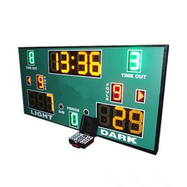 Placar do basquetebol do diodo emissor de luz de 3 cores com o controlador sem fio do software do PC